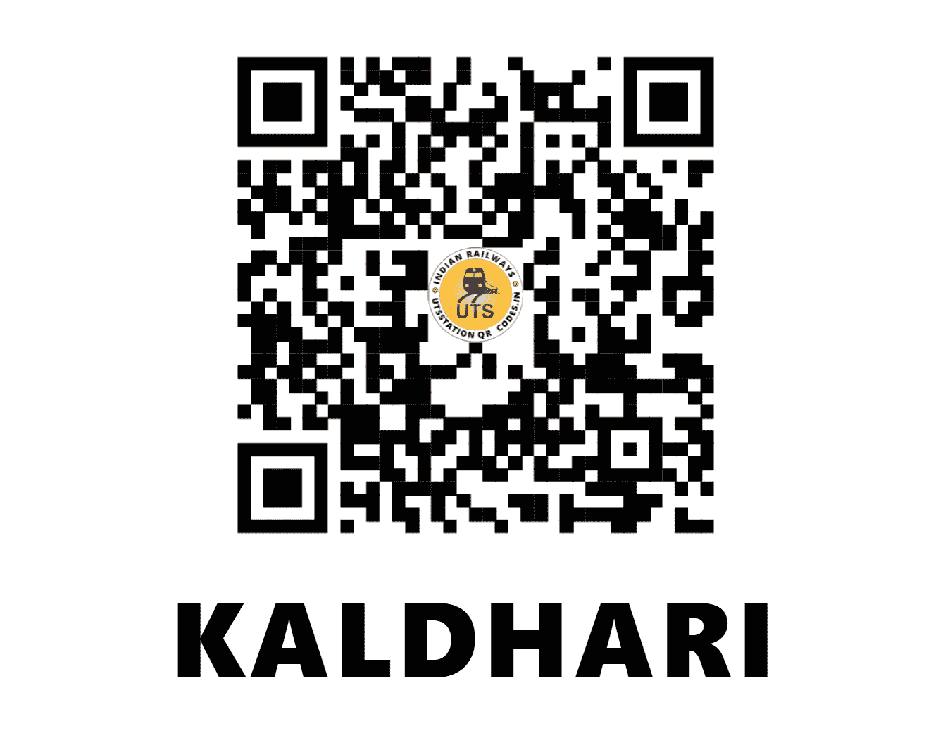 UTS QR Code for KALDHARI - KLDI - SC (ANDHRA PRADESH)